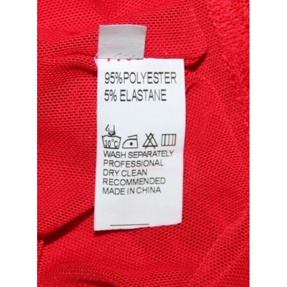 Womens Red Sequin Mini Long Sleeve V Neck Lined Twisted Waist Full Zip Size Sm - Picture 7 of 7